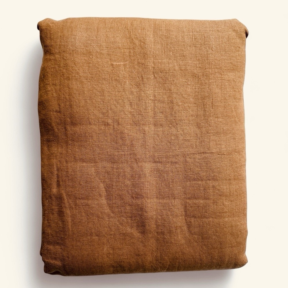 West Elm European Flax Linen‎ Curtains One Panel 48x108" Lined Pole Pocket Tab